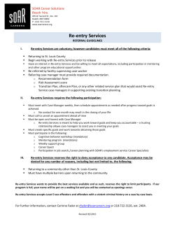 Re-entry Services - SOAR Career Solutions