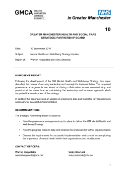 Mental Health and Well-Being Strategy Update