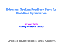 Extremum Seeking Feedback Tools for Real
