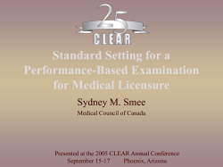 Setting performance standards