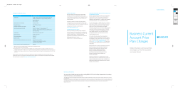 Business Current Account Price Plan Charges
