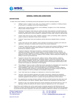 General Terms and Conditions