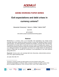 Exit expectations and debt crises in currency - e