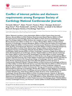 Conflict of interest policies and disclosure requirements among