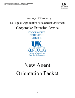 New Agent Orientation Packet - CES Personnel