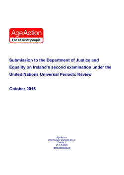 Submission to the Department of Justice and Equality