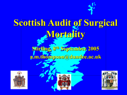 How to do Case Note Review - The Scottish Audit of Surgical Mortality