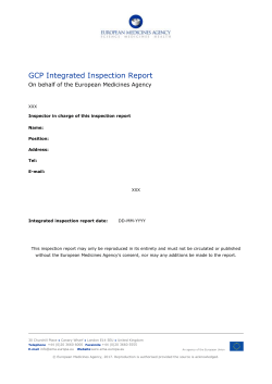 Template - European Medicines Agency