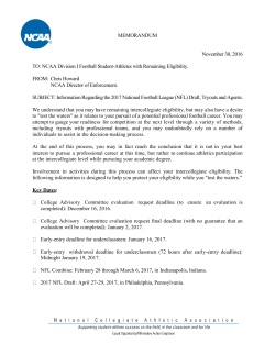 2017 NFL Educational Memo