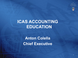 ICAS ACCOUNTING EDUCATION Anton Colella Chief Executive