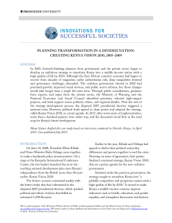 MG Strategy Kenya - Kenya Vision 2030