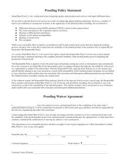 Proof Policy And Waiver Final Letter FORM UPDATED