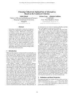 Choosing Collectively Optimal Sets of Alternatives Based on the