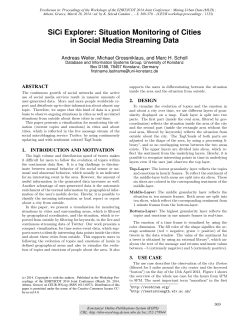 situation monitoring of cities in social media