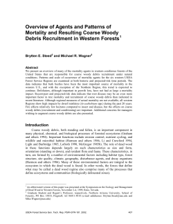 Overview of Agents and Patterns of Mortality and Resulting Coarse