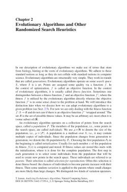 Evolutionary Algorithms and Other Randomized Search