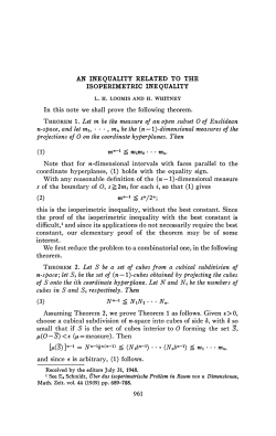 AN INEQUALITY RELATED TO THE ISOPERIMETRIC INEQUALITY