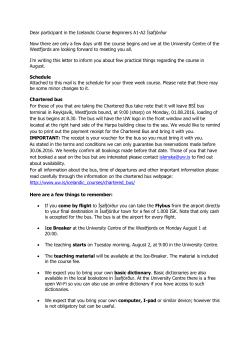 Dear participant in the Icelandic Course Beginners A1