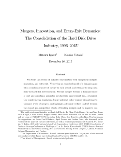 Mergers, Innovation, and Entry`Exit Dynamics: The Consolidation of