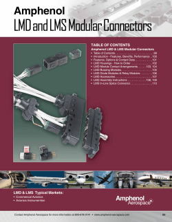 LMD and LMS Modular Connectors