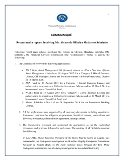 02 Mar 2017 FSC Mauritius issues Communiqu&eacute; following recent