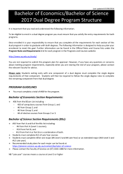 Bachelor of Economics/Bachelor of Science