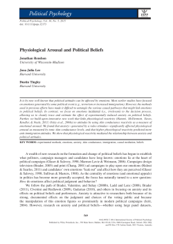 Physiological Arousal and Political Beliefs