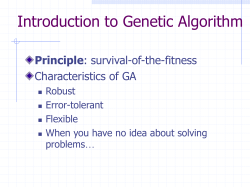 Introduction to Genetic Algorithm