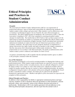 Ethical Principles and Practices in Student Conduct Administration