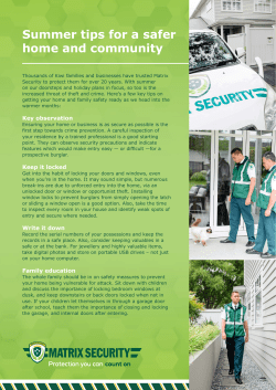 Summer tips for a safer home and community
