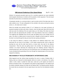 EMI-Induced Chattering of Zero Speed Relays