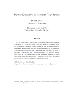 Surplus Extraction on Arbitrary Type Spaces