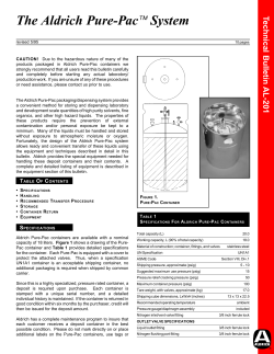 The Aldrich Pure-Pac&trade; System - Sigma