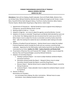 Minutes Annual General Meeting 2017