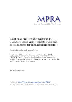 Nonlinear and chaotic patterns in Japanese video game console