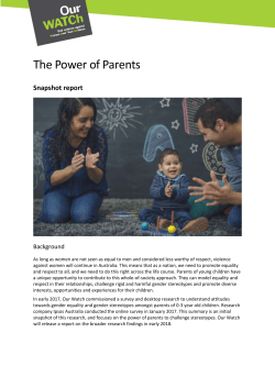 Power of Parents Snapshot Report