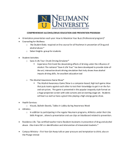 COMPREHENSIVE ALCOHOL/DRUG EDUCATION AND