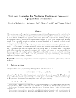 Test-case Generator for Constrained Parameter Optimization