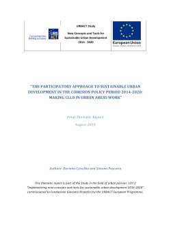 CLLD thematic report FINAL 090915