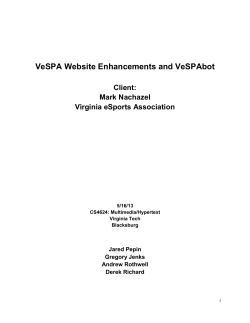 Project documentation () - VTechWorks