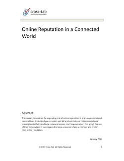 Online Reputation in a Connected World