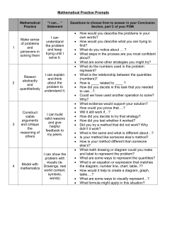 I can reflection questions