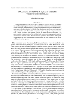 BIOLOGICAL INVASIONS IN AQUATIC SYSTEMS: THE ECONOMIC