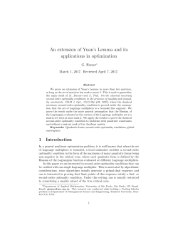 An extension of Yuan`s Lemma and its applications in optimization