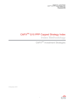 CitiFXSM G10 PPP Capped Strategy Index Index