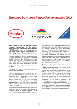 The three best open innovation companies 2012