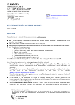 BAEKELAND Aanvraagtemplate ENG