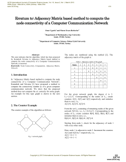 Erratum to: Adjacency Matrix based method to compute the node