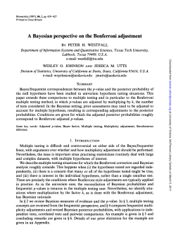 A Bayesian perspective on the Bonferroni adjustment