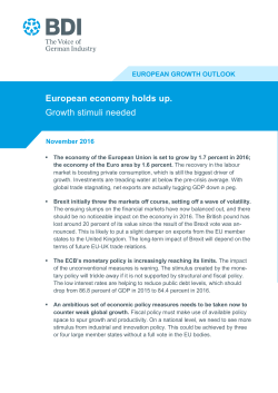 European economy holds up. - Federation of German Industries